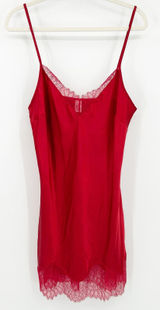 Victorias Secret VS Coquette Y2K Lace Trim Satin Babydoll Cami Slip Dress Size L Photo 0