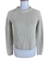 Quince Organic Cotton Ribbed Knit Sweater Cream Long‎ Sleeve XS Photo 0