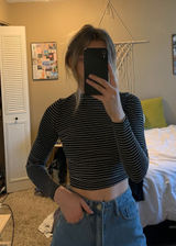 Long Sleeve Crop Turtleneck Photo 0