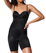 Spanx Suit Your Fancy Strapless Cupped Mid-Thigh Bodysuit Very Black 10156R M Photo 0