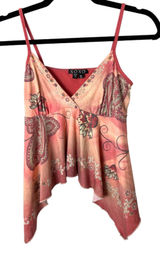 XOXO Vintage Y2K Pink Floral Babydoll Blouse Size Small Photo 0