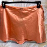 Peach Satin Soft Skirt Photo 0