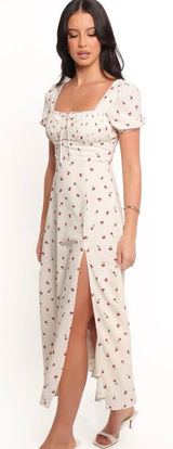 Petal & Pup Dress with Cherry Print and Puff Sleeves Photo 0