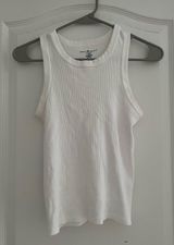 Brandy Melville White Tank Top Ribbed Photo 0