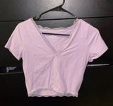 Hollister Purple with Lace Trim Cropped Top Photo 0