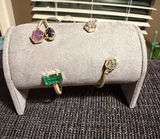 Two Kendra Scott Gold Bracelets Green and Purple Gem Accents / druzy cuff Photo 0