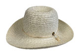 Vintage 80s Union Made Straw Cowboy Hat Cream Western Sun‎ Hat Made in USA Photo 0