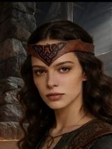 Vintage Style Medieval Celtic Viking Faux Leather Headband Cosplay Accessory Photo 0