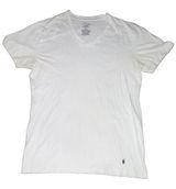 Polo Ralph Lauren Classic Fit Men’s White Cotton Knit Logo V-Neck Tee M Photo 0