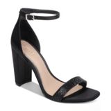 Jewel Badgley Mischka Keshia III Black Satin Rhinestone Heel 6‎ NIB Evening Photo 0