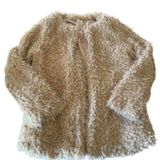 Sadie & Sage Anthropologie Cream Faux Fur Shaggy Coat M So So‎ Soft Quiet Luxury Photo 0