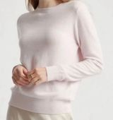 Quince Mongolian Cashmere Crewneck Long Sleeve Sweater Minimal Pink Medium Photo 0
