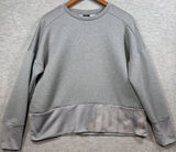 Nike‎ Dri Fit Gray Just Do It Sweatshirt Ribbed Texture Womens M Athleisure Photo 0
