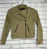 Zara BASIC Tan Cargo Utility Jacket XS Full Zip Asymmetrical Y2K Streetwear Photo 0