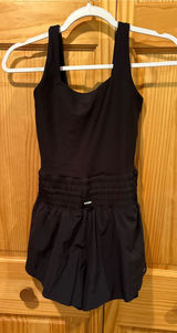 YPB sculptLUX Hybrid Flyaway Romper from Abercrombie & Fitch black women’s XS Photo 0