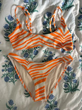 Triangl orange zebra bikini Size XS Photo 0
