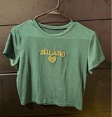SHEIN Cute Green Crop Top Photo 0