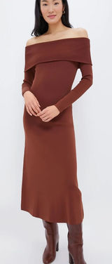 NWOT HYACINTH HOUSE - Mocha Knit Adrianna Dress - $148 - S Photo 0