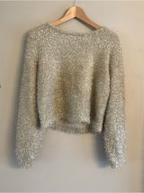 ANTHRO Eyelash Tie Back Pullover Sweater Photo 0