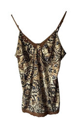 Weavers Girl Camisole‎ Top M Boho Floral Lace Trim Y2K Retro Tank Top Babydoll Photo 0