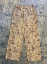 PacSun Tan Beige Green Tree Camo Baggy Wide Leg Sweatpants Women's Small Photo 0