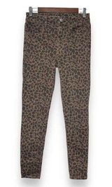 American Eagle Womens Size 6 Leopard Print Super Hi Rise Jegging Skinny Jeans Photo 0