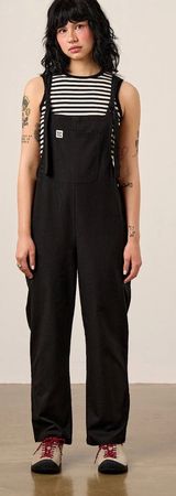 Lucy & Yak Black Linen Blend Jumpsuit Size 2 Wide Leg Cropped Drawstring Waist Photo 0