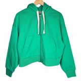 Everlane Organic Cotton Full Zip Hoodie Bright Jade Green Size Small‎ Cropped Photo 0