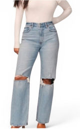Abercrombie & Fitch 90s Straight Ultra High Rise Curve Love Jeans 30 Blue Photo 0
