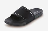 Montego Bay satin finish stud black and silver slides size 10 Photo 0