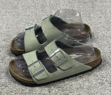 Birkenstock Arizona Leather Sandals Womens 7 Light Green EU 38 Mens 5 Photo 0
