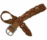 Abercrombie rust sheen color braided leather belt Photo 0