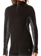 NWT SmartWool Sport 250 Merino Long Sleeve 1/4 Zip Top Black Grey Size Small Photo 0