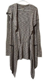 Free People Cardigan Sweater Women Size Medium‎ Hooded Lightweight Boho Hippie Photo 0