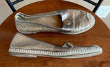 Tory Burch Seaside Glitter Espadrille Flats in Gold Size 5.5 or 36 Photo 0