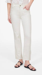 Madewell Kick Out‎ Crop Jeans Flare Denim Pure White NWT Size 33 (US 16) Photo 0