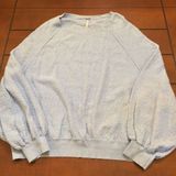 Free People Found My Friend boucle knit sweater blue periwinkle xl Photo 0