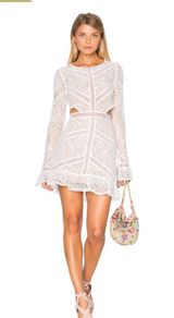 For Love & Lemons - Emerie Cut Out Dress in White Size Small Photo 0