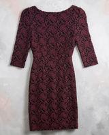 Alice + Olivia 2 Burgundy Lace Cutout Bodycon Cocktail Mini Dress Date‎ Night Photo 0