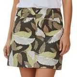 ANN TAYLOR LOFT Tropical Feather Leaf Print Mini Skirt NWOT Size 4 Photo 0