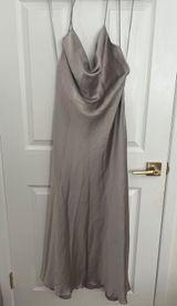Cava Satin Camisole Dress Strap Open Back Photo 0