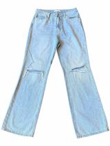 Vervet Straight Leg Jeans Women’s 29x32 High Rise Distressed Lightwash Denim Photo 0