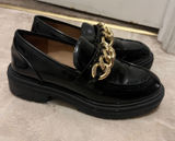 Black Loafers Gold Accessory Photo 0