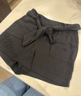 A new day black high waisted paper bag shorts size medium NWOT Photo 0