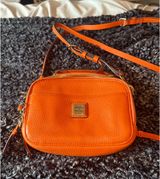 Dooney & Bourke Pebbled Leather Crossbody Bag Orange Photo 0