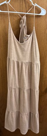 Tan Old Navy Tiered Criss Cross Back Dress Photo 0