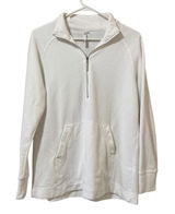 Lulu-B Women Size Medium Waffle Knit‎ Top 1/2 Zip Preppy Athleisure City Modern Photo 0