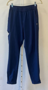 Barco One Wellness Navy Blue Scrub Pants Joggers Zipper Ankle Women's Small Photo 0