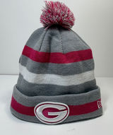 Green Bay Packers New Era Beanie Womems Gray Pink Breast Cancer Awareness Pom Photo 0