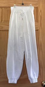 Abercrombie & Fitch drawstring high rise sweatpants white size Small Photo 0